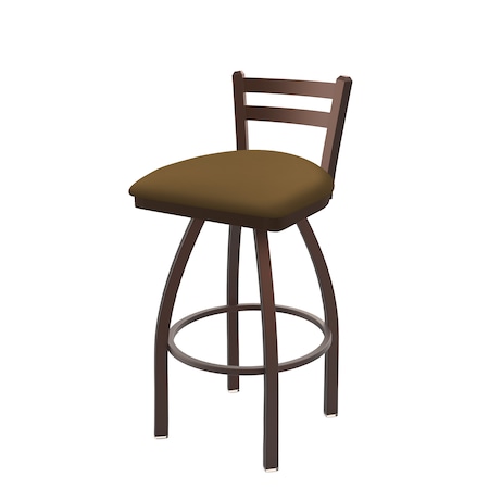 Holland Bar Stool Co 25" Low Back Swivel Counter Stool, Bronze Finish, Canter Saddle Seat 41125BZ012